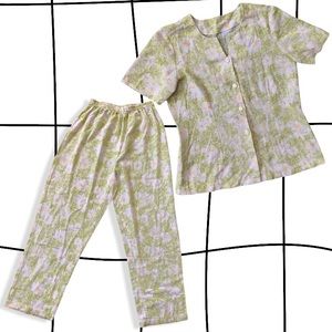 Vintage Daisy 2 piece pants set